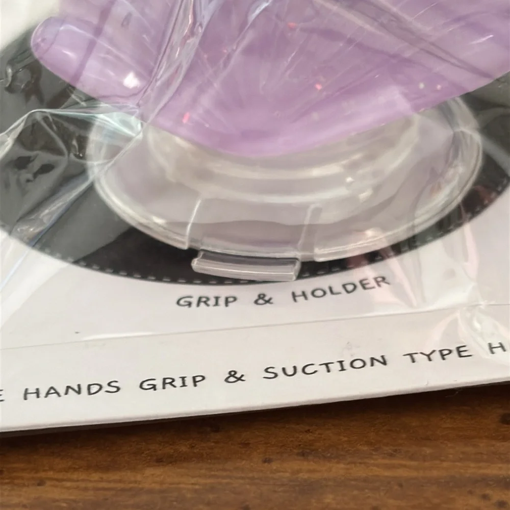 Gripong Purple Glittery Shell Phone Grip